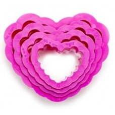 Heart Scalloped Cookie Cutter 4/set