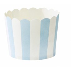 Baking Cup Blauw Streep 24 per pak by Miss Etoile